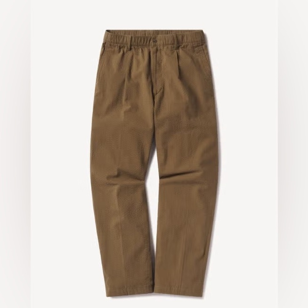 NWT BUCK MASON LIGHTWEIGHT SEERSUCKER ROMEO PANT IN WALNUT